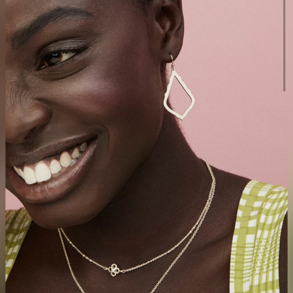 Sophia Drop Earrings in Silver - Picture 2 of 3